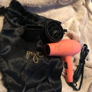 New Unused Mini Turbo Dryer - Coral with Satin Bag